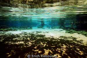Snorkeling in a crystal river in Central Brazil by Erich Reboucas 